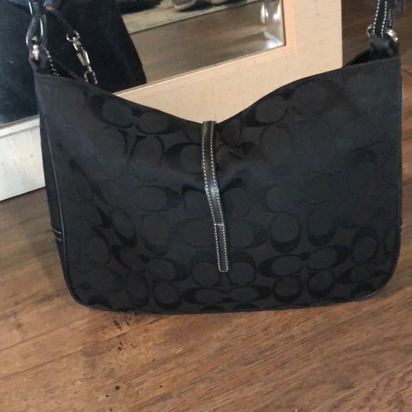 Black Coach Monogram Shoulder Bag - Picture 2 of 10